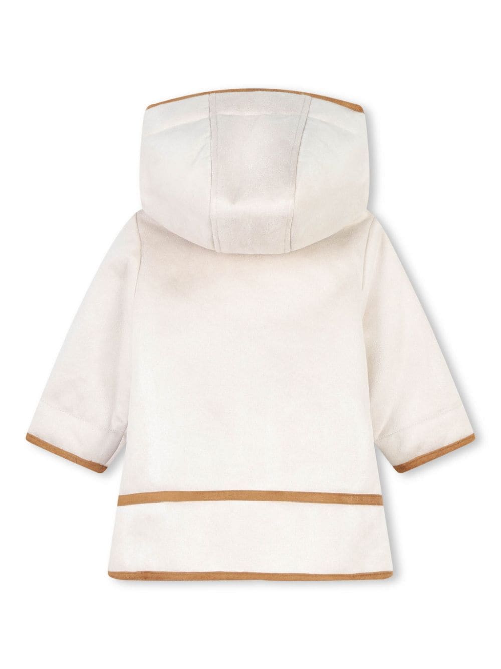 Cappotto con fodera in finto shearling per neonato Chloé Kids bianco con cappuccio - Rubino Kids