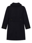 Cappotto doppiopetto per bambina Dolce & Gabbana Kids nero con orli dritto - Rubino Kids