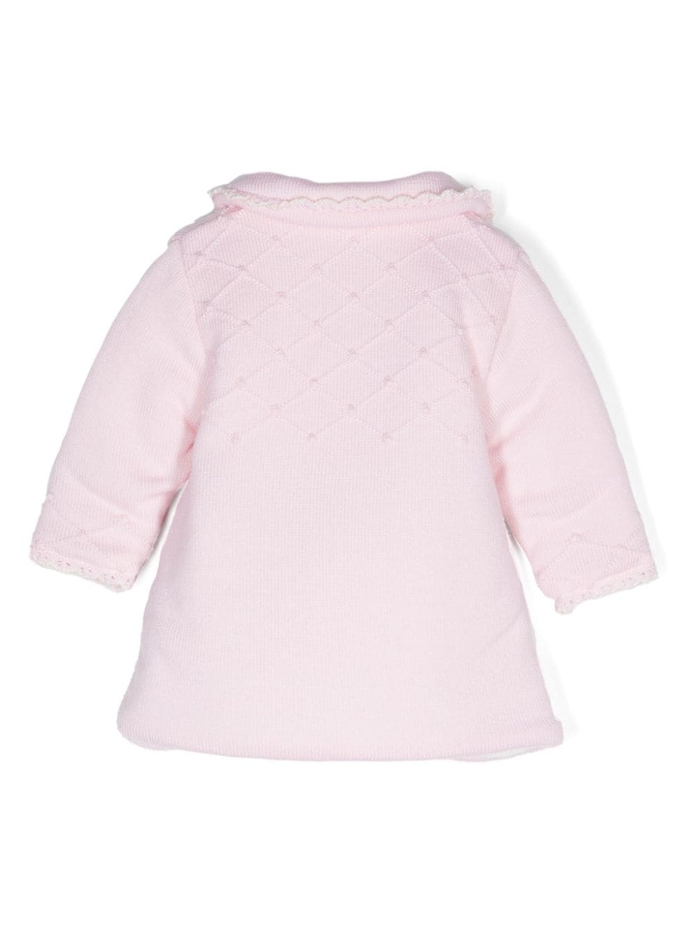 Cappotto Glaciar per neonata Paz Rodriguez rosa con bordo in pizzo - Rubino Kids