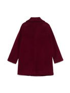 Cappotto per bambina Fay Kids rosso bordeaux con chiusura doppiopetto e moschettone - Rubino Kids