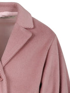 Cappotto per bambina Simonetta rosa monopetto a coste - Rubino Kids