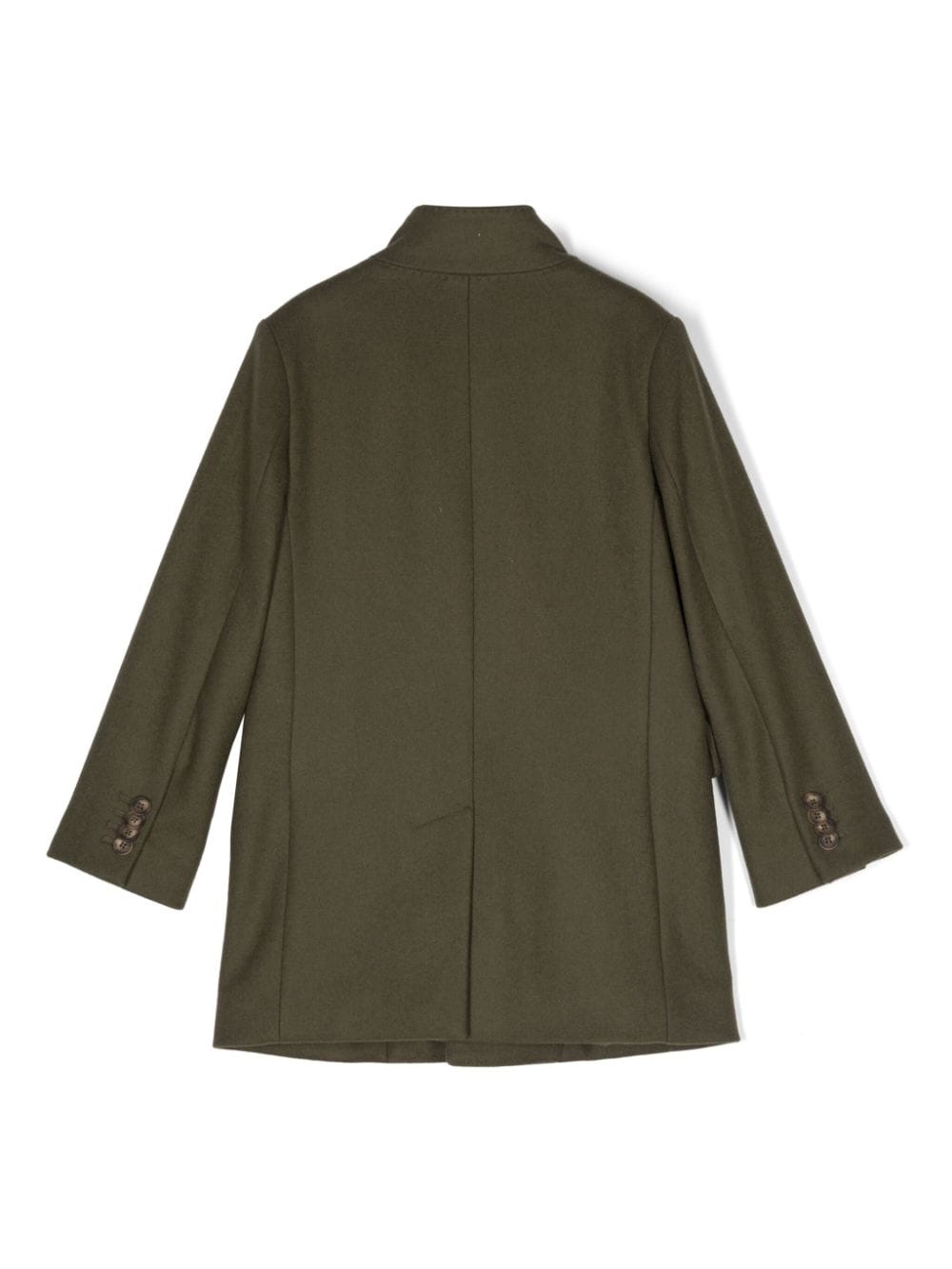 Cappotto per bambino Fay Kids verde monopetto con colletto rialzato - Rubino Kids