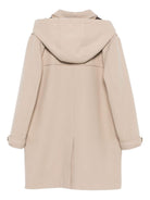 Cappotto per bambino Fendi Kids beige con applicazione con logo - Rubino Kids