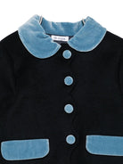 Cappotto per neonata Jesurum Baby blu con colletto alla Peter Pan - Rubino Kids