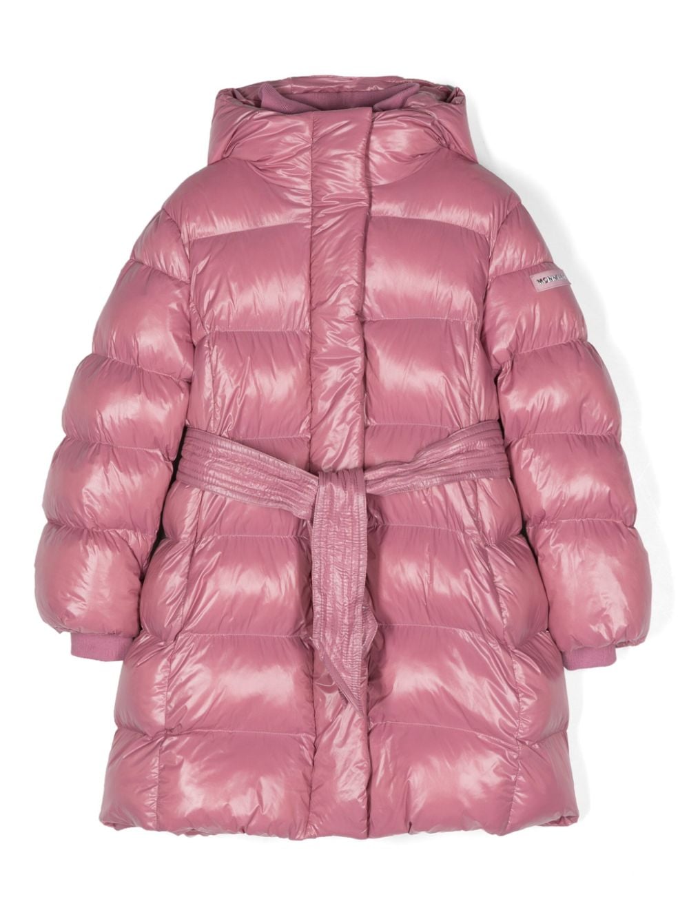 Cappotto per ragazzina Monnalisa rosa con cintura - Rubino Kids