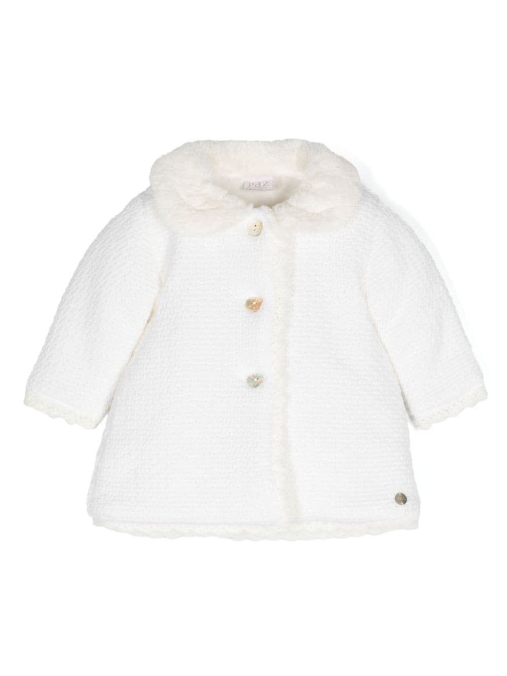 Cappotto Ruissnor per neonata Paz Rodriguez bianco con design imbottito - Rubino Kids