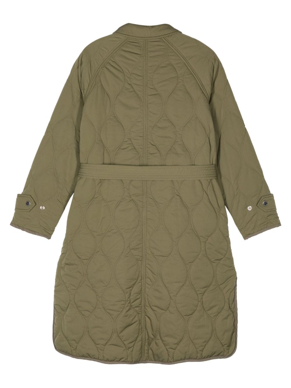 Cappotto trapuntato per donna Scotch & Soda verde con colletto classico - Rubino Kids