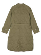 Cappotto trapuntato per donna Scotch & Soda verde con colletto classico - Rubino Kids