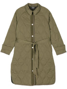 Cappotto trapuntato per donna Scotch & Soda verde con colletto classico - Rubino Kids