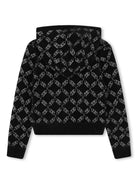 Cardigan con logo jacquard - Rubino Kids