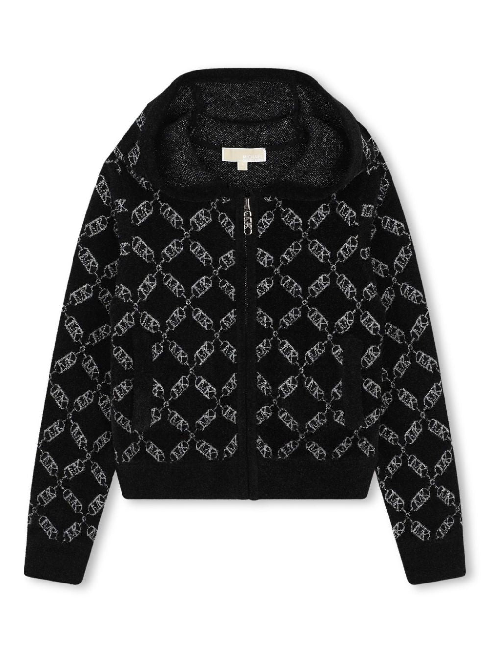 Cardigan con logo jacquard - Rubino Kids