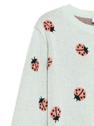 Cardigan con motivo jacquard per bambina Stella McCartney Kids verde con girocollo - Rubino Kids