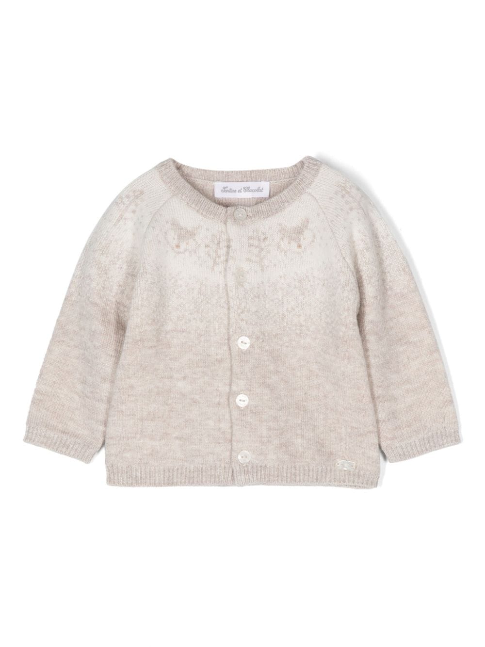 Cardigan con placca logo - Rubino Kids