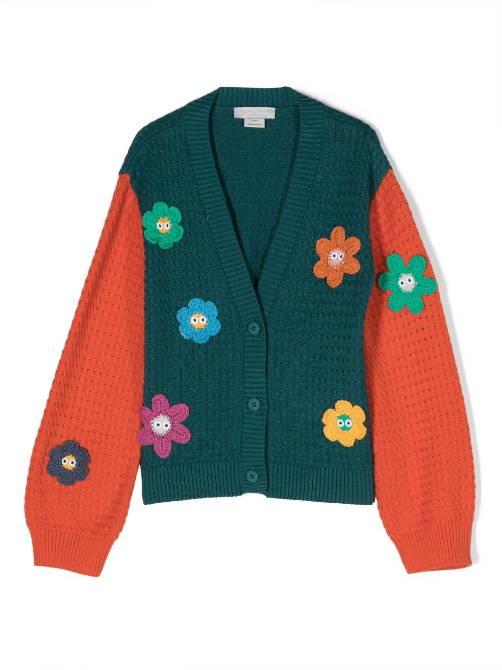 Cardigan con ricamo a fiori - Rubino Kids