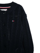 Cardigan con ricamo per bambina Tommy Hilfiger Junior blu con logo sul petto - Rubino Kids