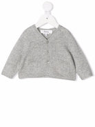 Cardigan con scollo a V per neonato Bonpoint grigio con vestibilità morbida - Rubino Kids