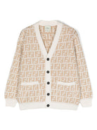 Cardigan con stampa FF - Rubino Kids