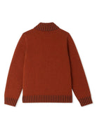 Cardigan con zip per bambino Bonpoint rosso con collo alto - Rubino Kids