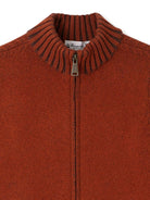 Cardigan con zip per bambino Bonpoint rosso con collo alto - Rubino Kids