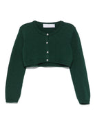 Cardigan crop per neonata Colorichiari verde con design lavorato a maglia - Rubino Kids