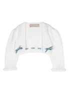 Cardigan crop per neonata La Stupenderia bianco con fiocco - Rubino Kids