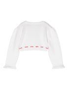 Cardigan crop per neonata La Stupenderia bianco con fiocco - Rubino Kids