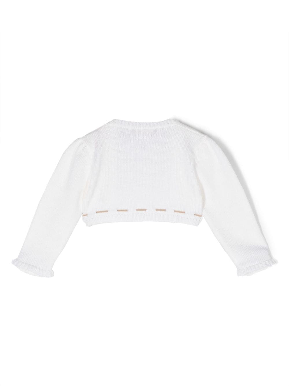 Cardigan crop per neonata La Stupenderia bianco con fiocco - Rubino Kids