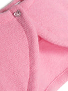 Cardigan crop per neonata Monnalisa rosa con finitura spazzolata - Rubino Kids