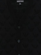Cardigan Emporio Armani Kids nero con scollo a V - Rubino Kids