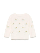 Cardigan Fayana per neonata Bonpoint beige con motivo con ricamo - Rubino Kids