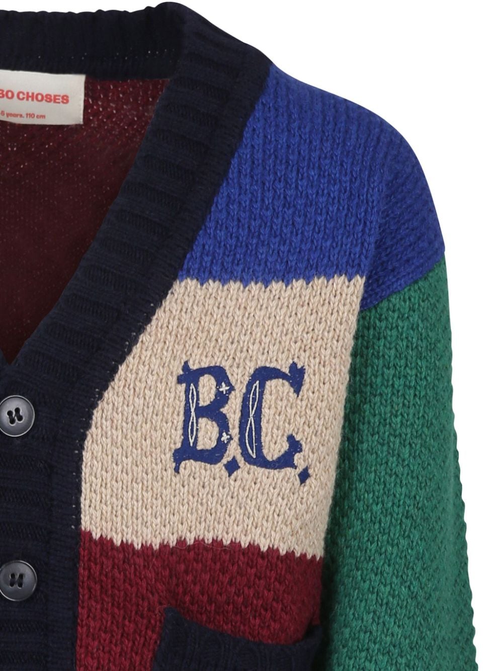 Cardigan per bambino Bobo Choses Color block multicolore - Rubino Kids