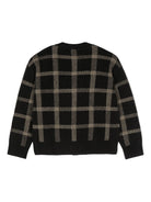 Cardigan per bambino Calvin Klein Kids nero a quadri - Rubino Kids