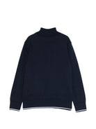Cardigan per bambino Paul & Shark Kids blu con chiusura con zip sul davanti - Rubino Kids