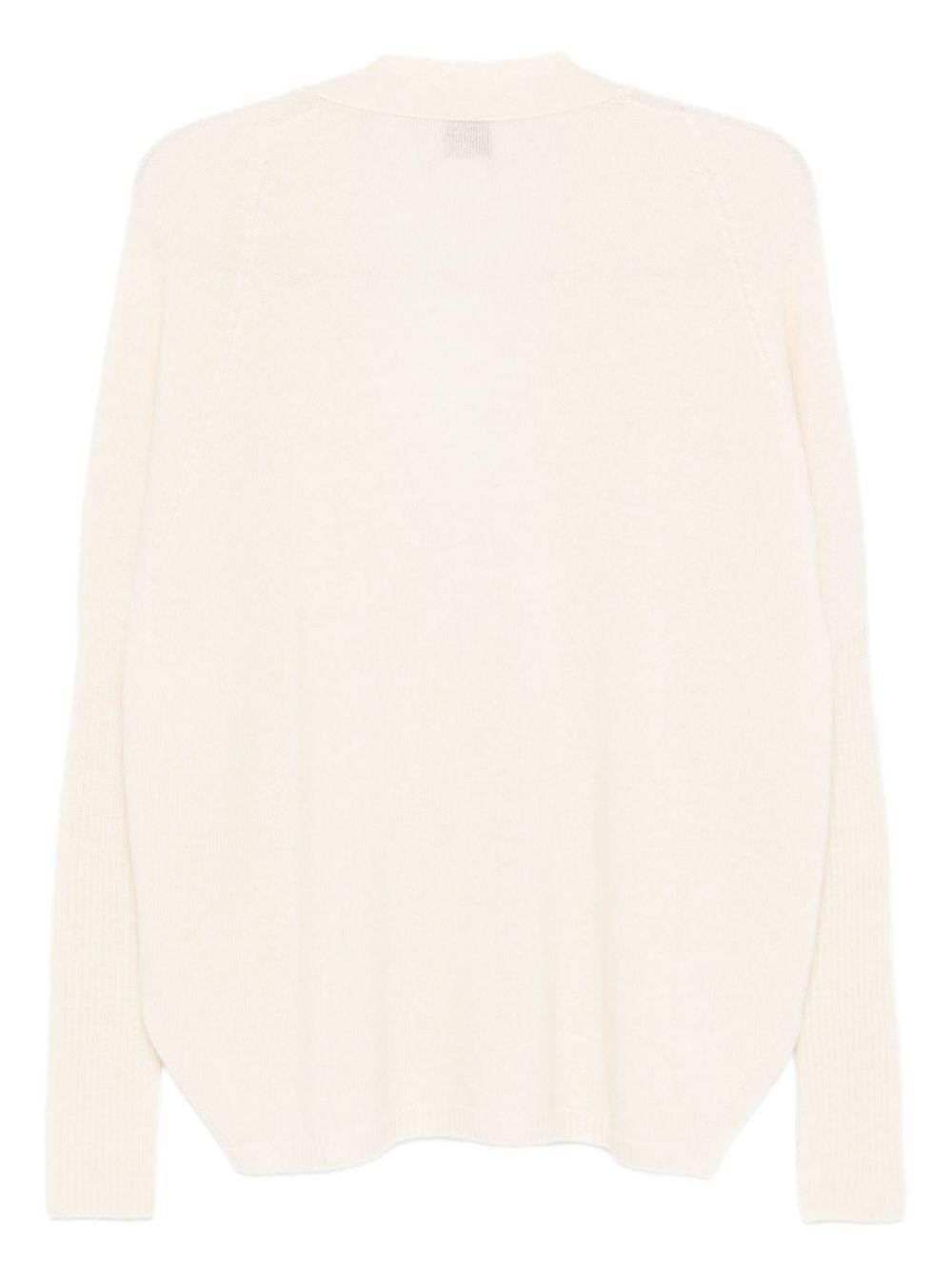 Cardigan per donna ALYSI bianco con scollo a V - Rubino Kids