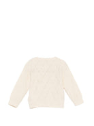 Cardigan per neonata Bonpoint beige con ricamo ciliegie - Rubino Kids