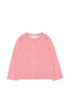 Cardigan per neonata Bonpoint rosa con dettaglio ciliegie - Rubino Kids