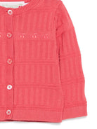 Cardigan per neonata Bonpoint rosa con ricamo ciliegie - Rubino Kids