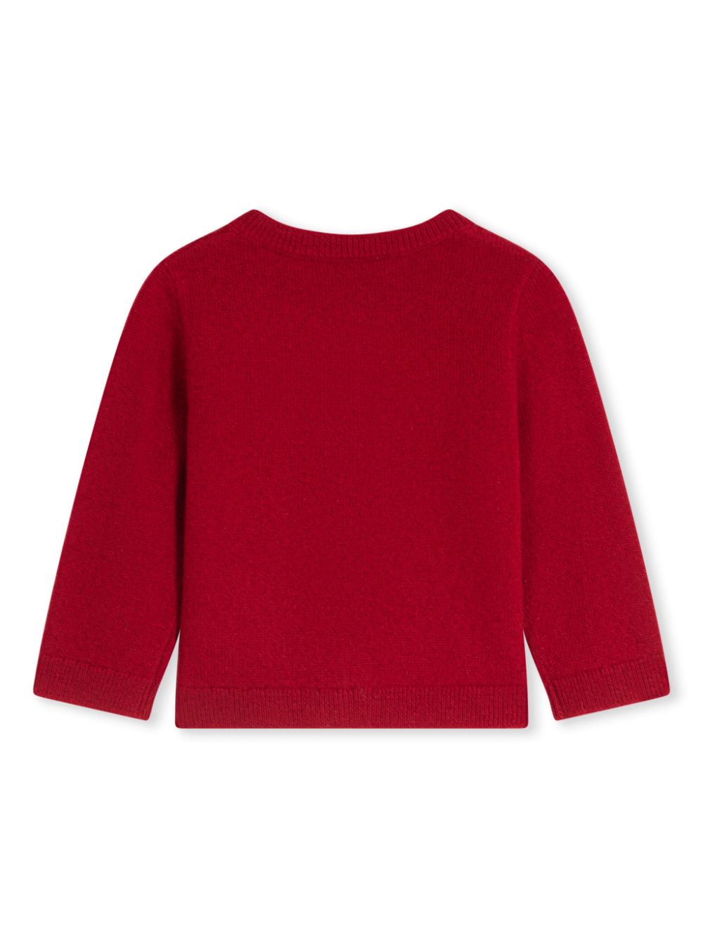 Cardigan per neonata Bonpoint Teyana rosso con dettaglio ricamo serpente - Rubino Kids