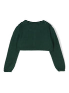 Cardigan per neonata Colorichiari verde con bottoni gioiello - Rubino Kids