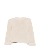 Cardigan per neonata Douuod Kids beige con orlo arricciato - Rubino Kids
