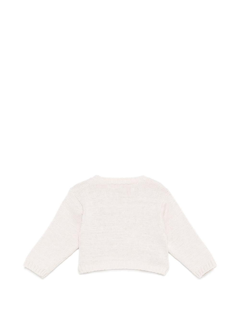 Cardigan per neonata La Stupenderia beige con chiusura con bottoni sul davanti - Rubino Kids