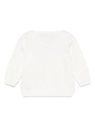 Cardigan per neonata La Stupenderia bianco in cotone con tasca applicata sul petto - Rubino Kids