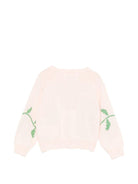 Cardigan per neonata Molo rosa con ricamo floreale - Rubino Kids