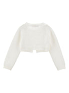 Cardigan per neonata Monnalisa bianco con dettaglio fiocco - Rubino Kids