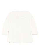 Cardigan per neonata Paz Rodríguez beige con orlo smerlato - Rubino Kids