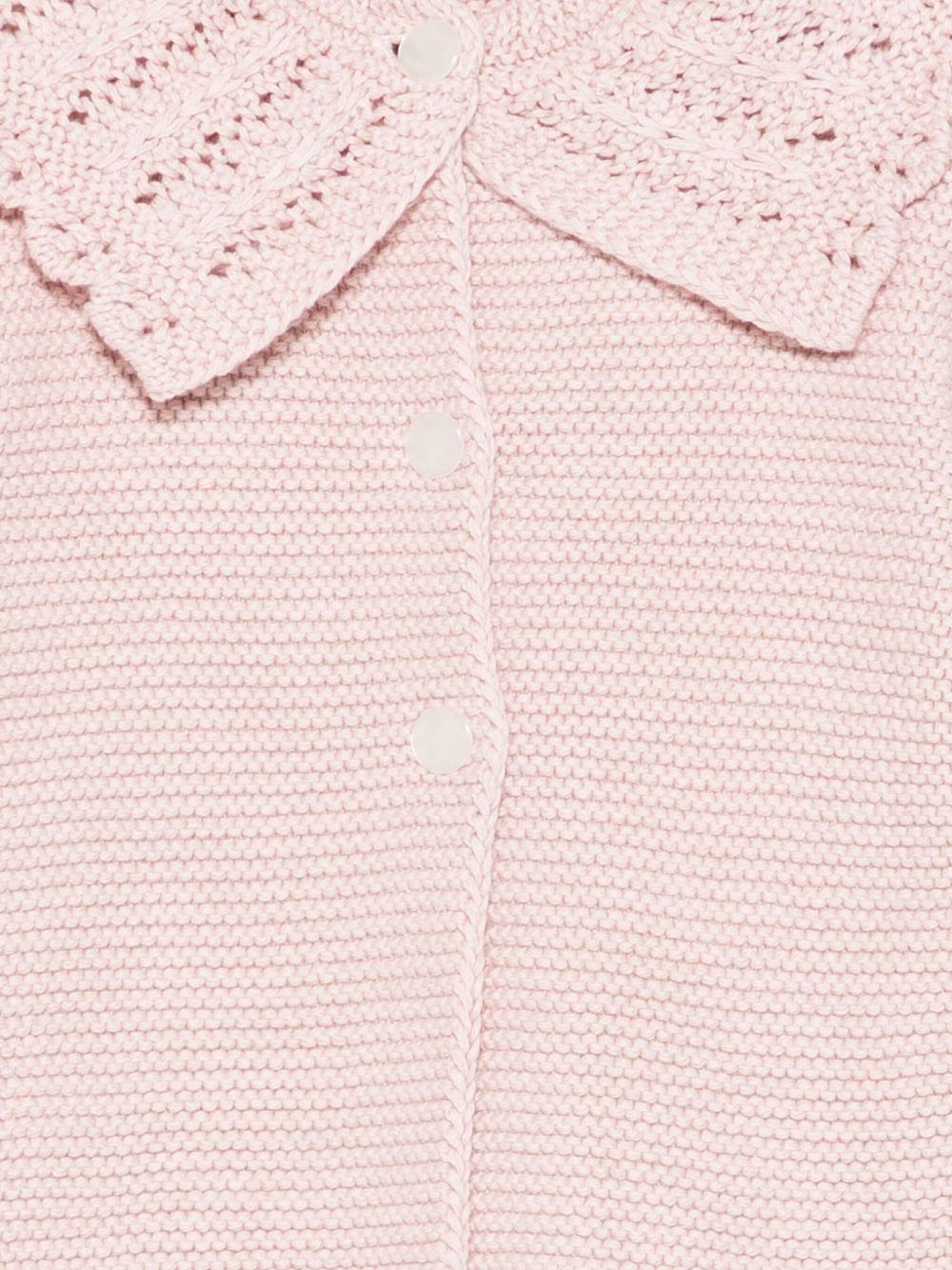 Cardigan per neonata Paz Rodríguez rosa con collo smerlato - Rubino Kids