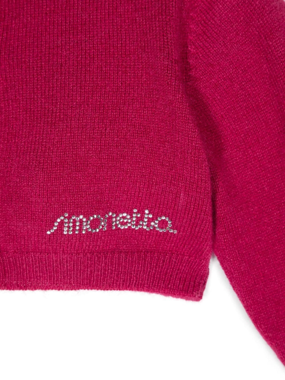 Cardigan per neonata Simonetta fucsia con design crop - Rubino Kids