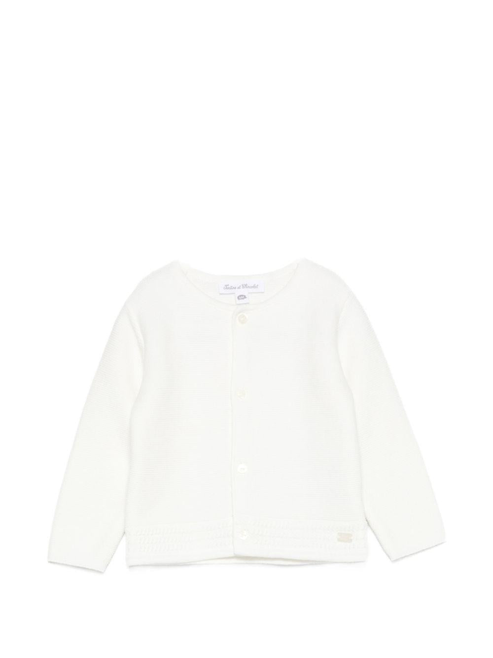 Cardigan per neonata Tartine & Chocolat bianco con bottoni - Rubino Kids