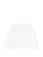 Cardigan per neonata Tartine & Chocolat bianco con deign traforato - Rubino Kids