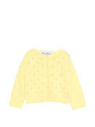 Cardigan per neonata Tartine Et Chocolat giallo con design traforato - Rubino Kids